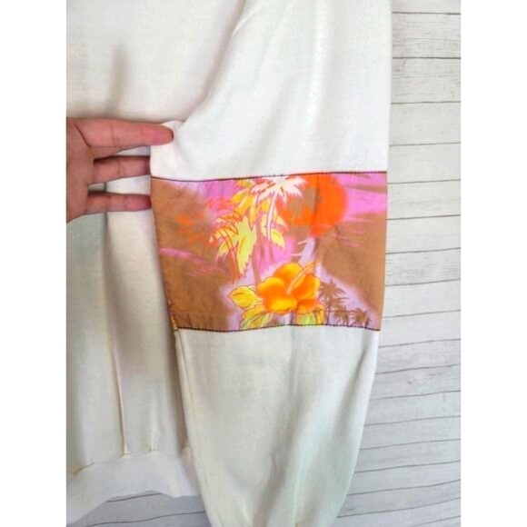 VINTAGE SPORTS AMERICA USA SWEATSHIRT W HAWAIIN TROPICAL DETAIL, SZ XL - Picture 8 of 11